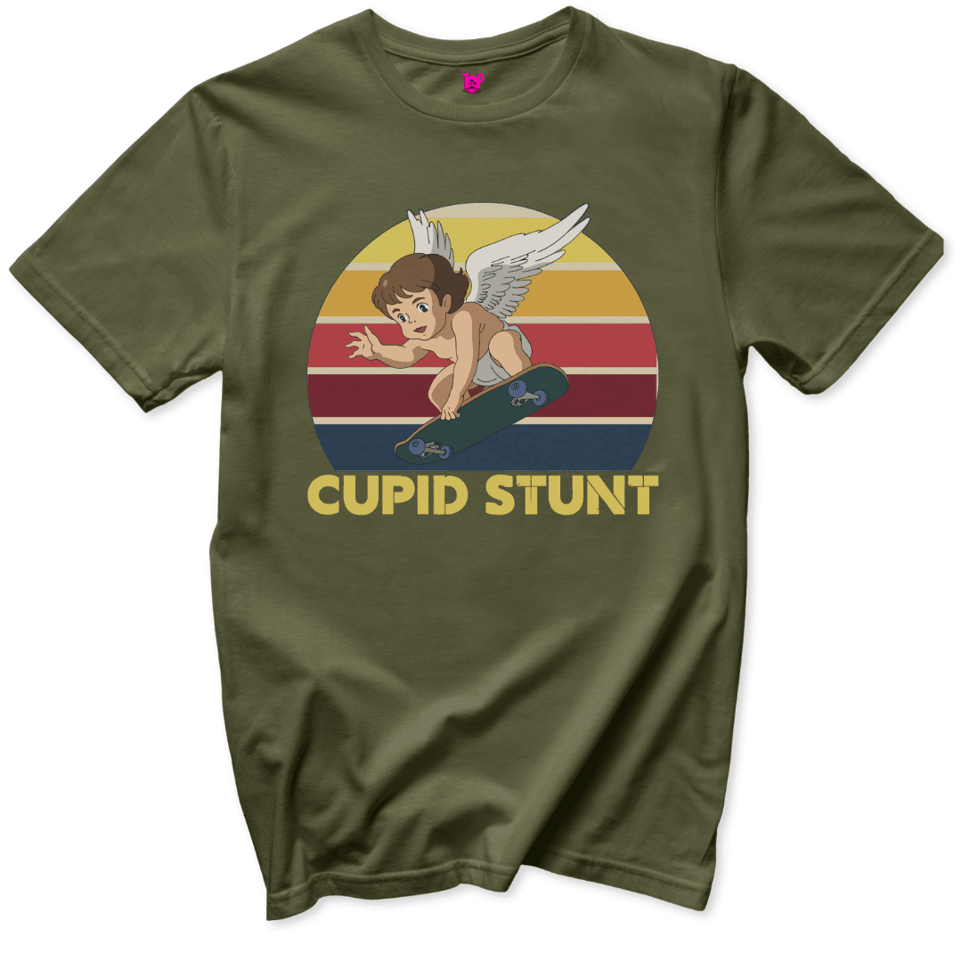 Cupid Stunt Skateboarding T-Shirt - Throwback Paradise
