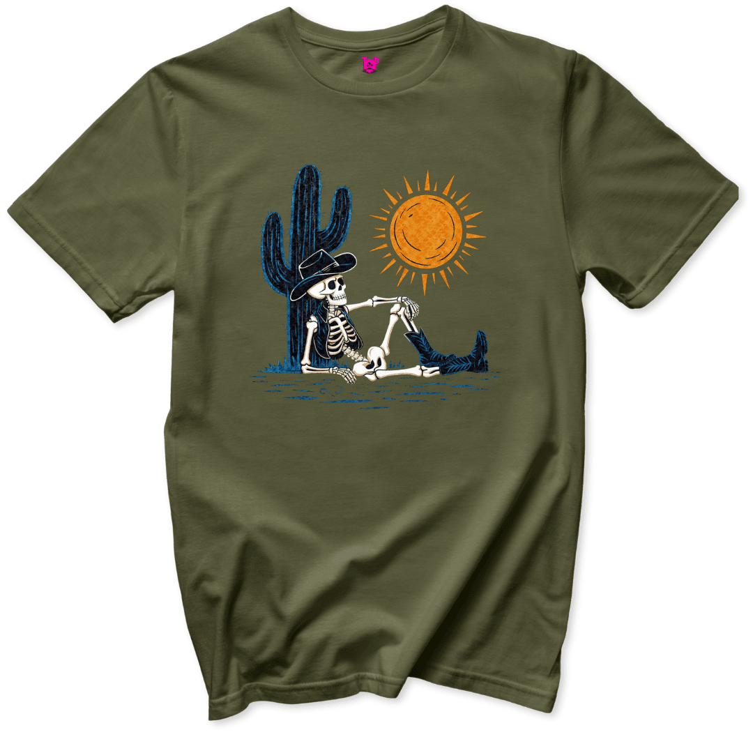 Desert Chill Skeleton T-Shirt - Throwback Paradise