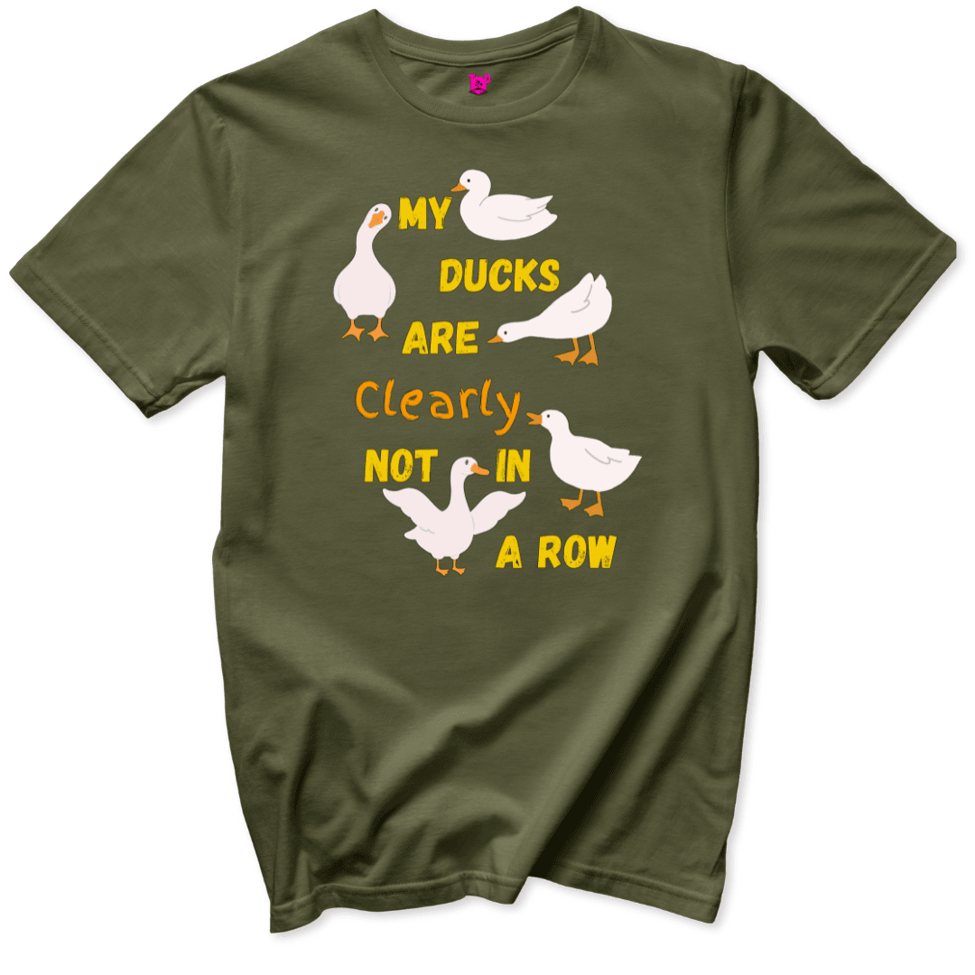 Ducks Not in a Row Funny T-Shirt - Throwback Paradise