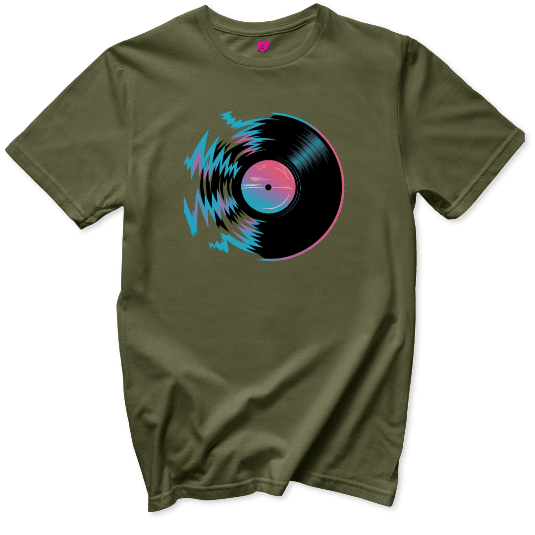 Electric Record Design T-Shirt - Throwback Paradise