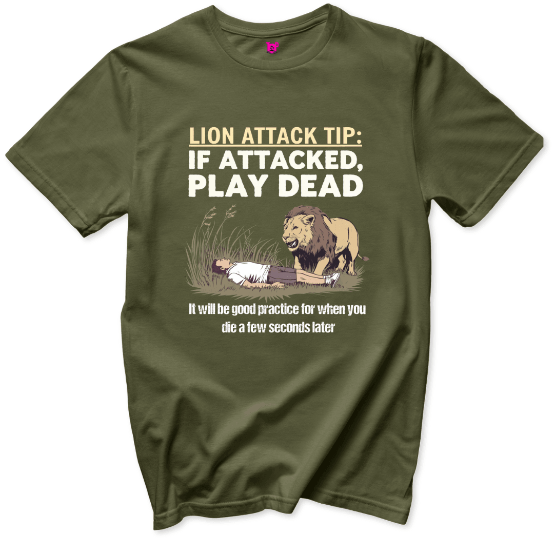 Lion Attack Tip T-Shirt - Throwback Paradise