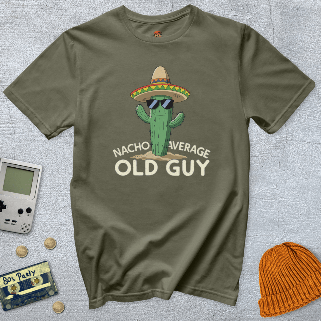 Printify T-Shirts Military Green / S Nacho Average Old Guy - Shirt