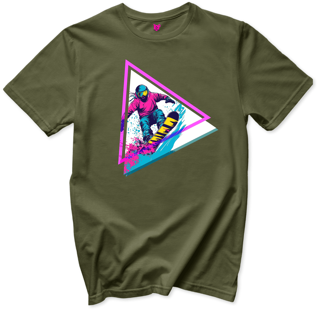 Neon Snowboard Triangle - Throwback Paradise