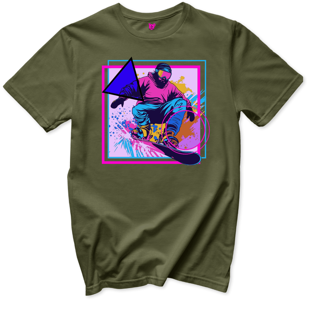 Retro Snowboard T-Shirt - Throwback Paradise