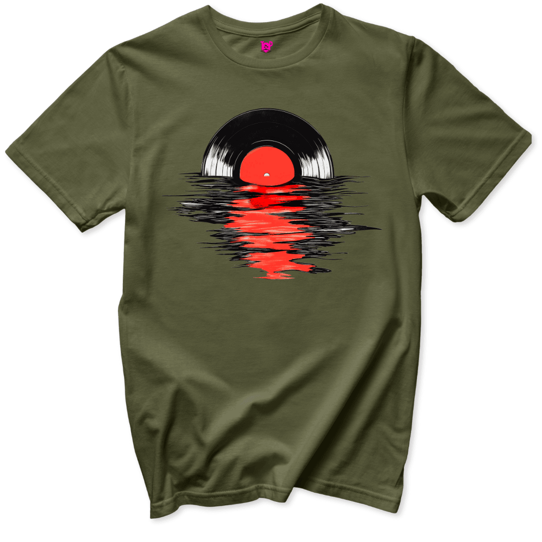 Vinyl Sunset T-Shirt - Throwback Paradise
