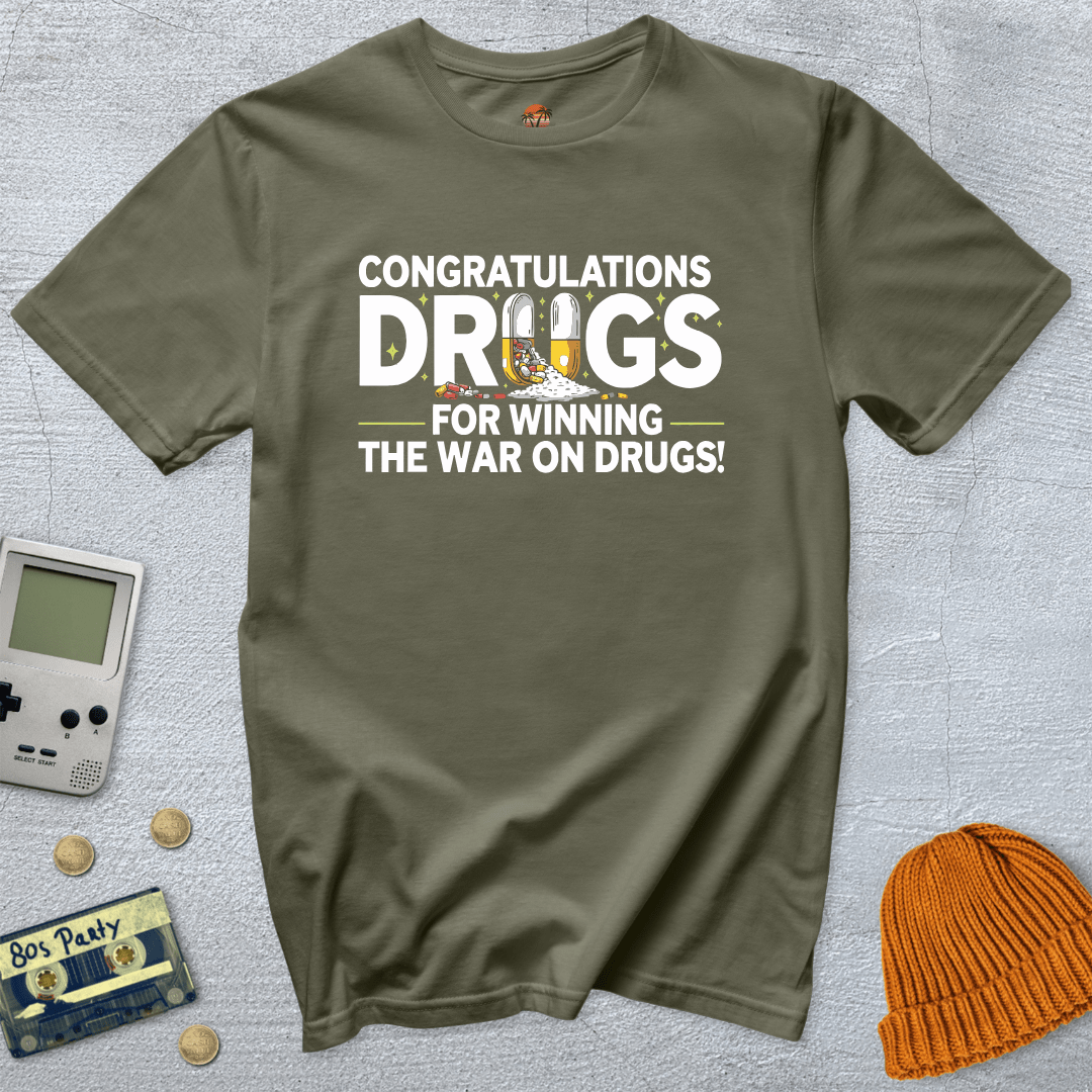 Printify T-Shirts Military Green / S War on Drugs - Shirt