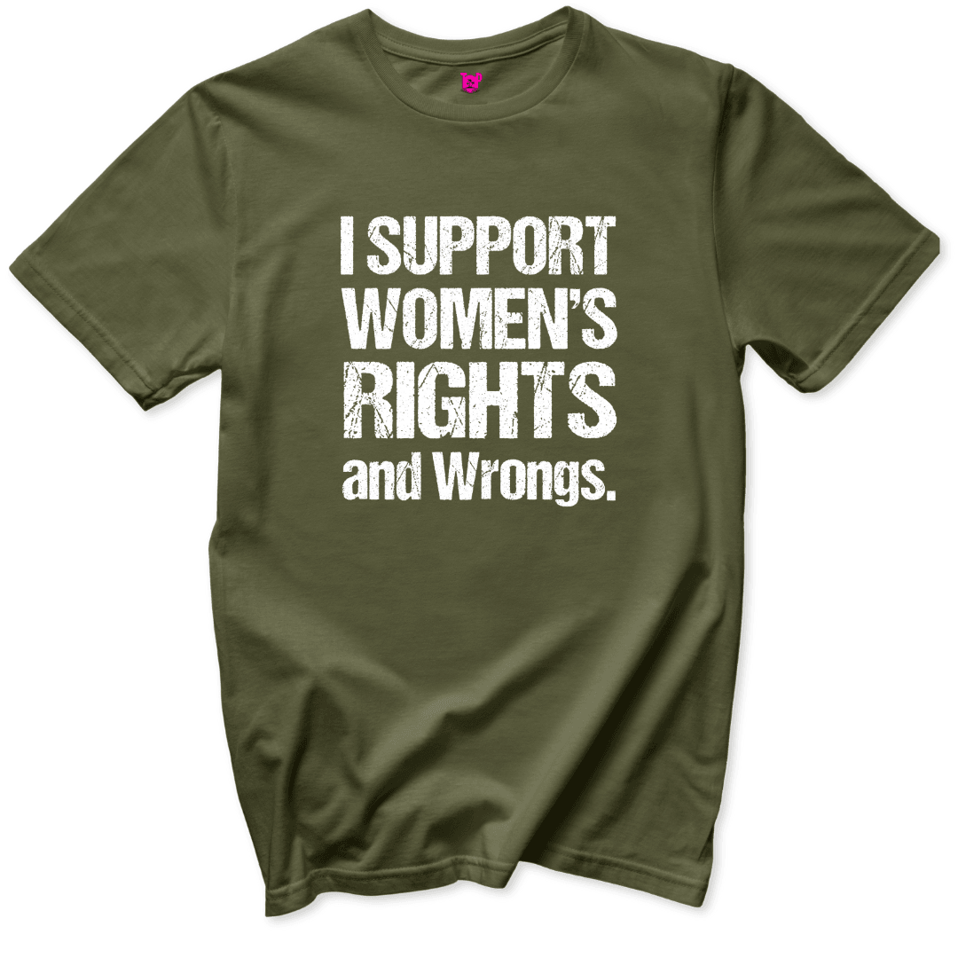 Women's Rights and Wrongs T-Shirt - Throwback Paradise
