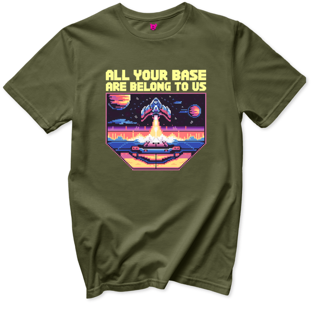 Your Base are Belong to Us T-Shirt - Throwback Paradise