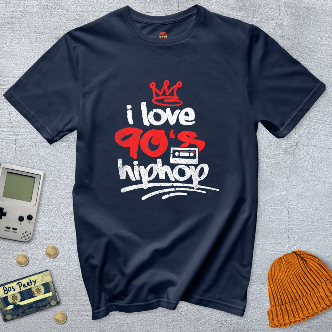 Printify T-Shirts Navy / S 90's Hip Hop - Shirt