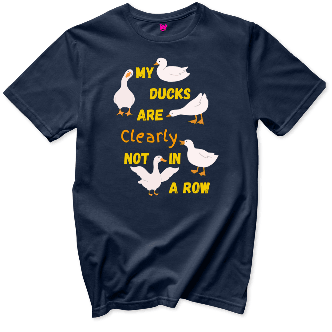 Ducks Not in a Row Funny T-Shirt - Throwback Paradise