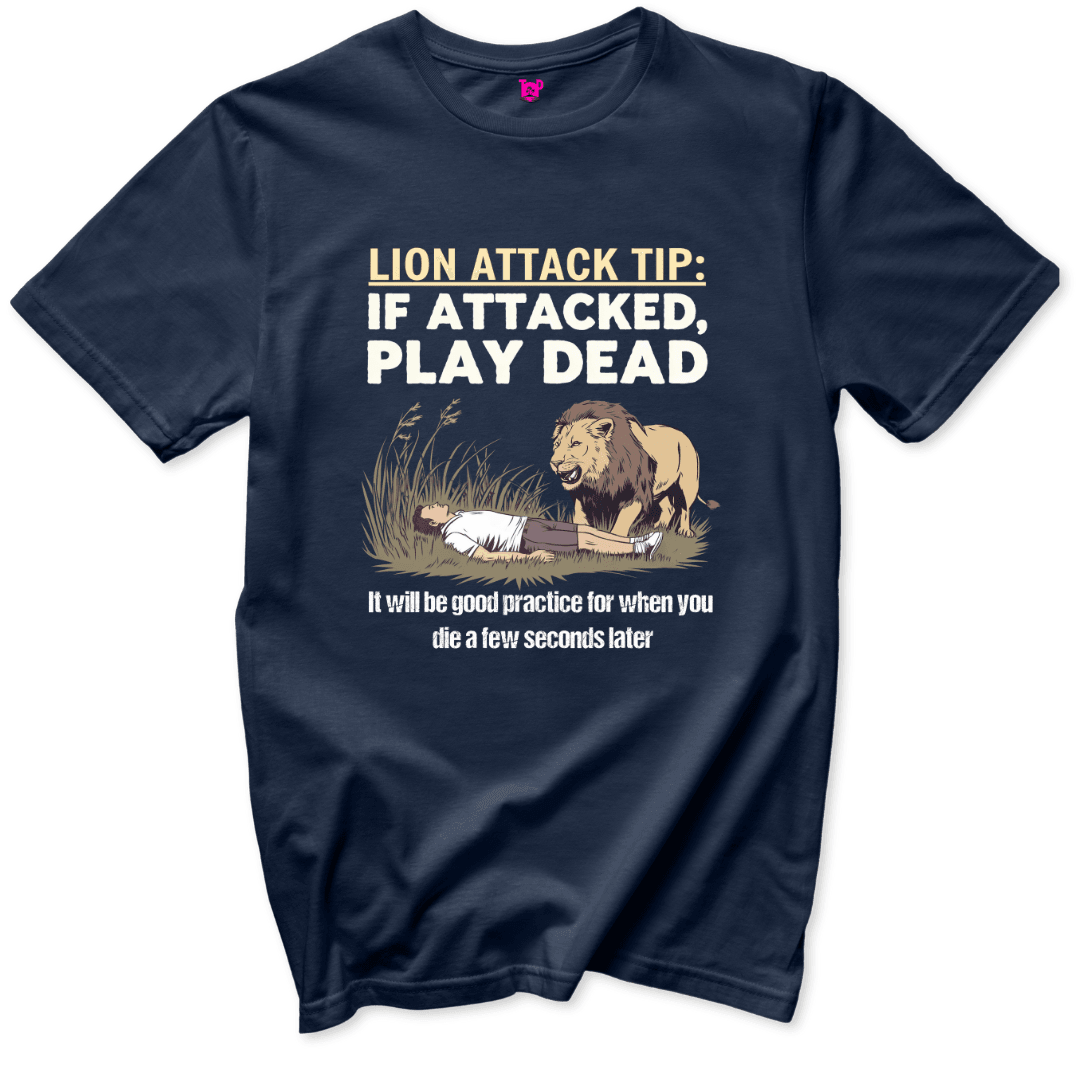 Lion Attack Tip T-Shirt - Throwback Paradise