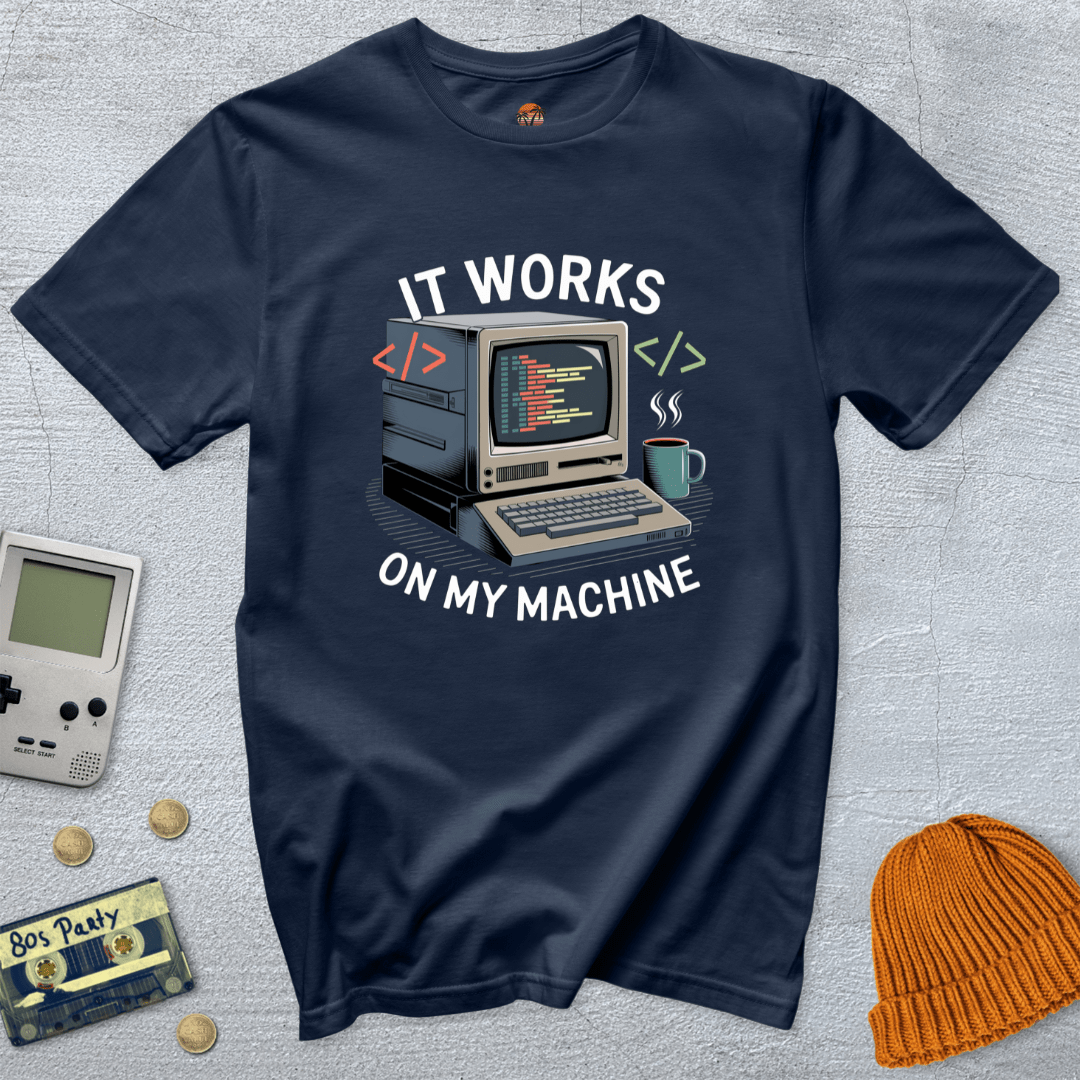 Printify T-Shirts Navy / S My Computer - Shirt