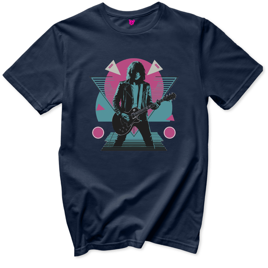 Retro Guitarist T-Shirt - Throwback Paradise