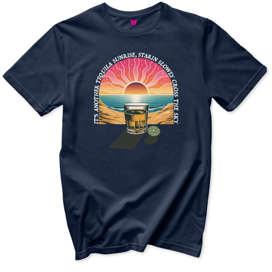 Tequila Sunrise Vibes T-Shirt - Throwback Paradise