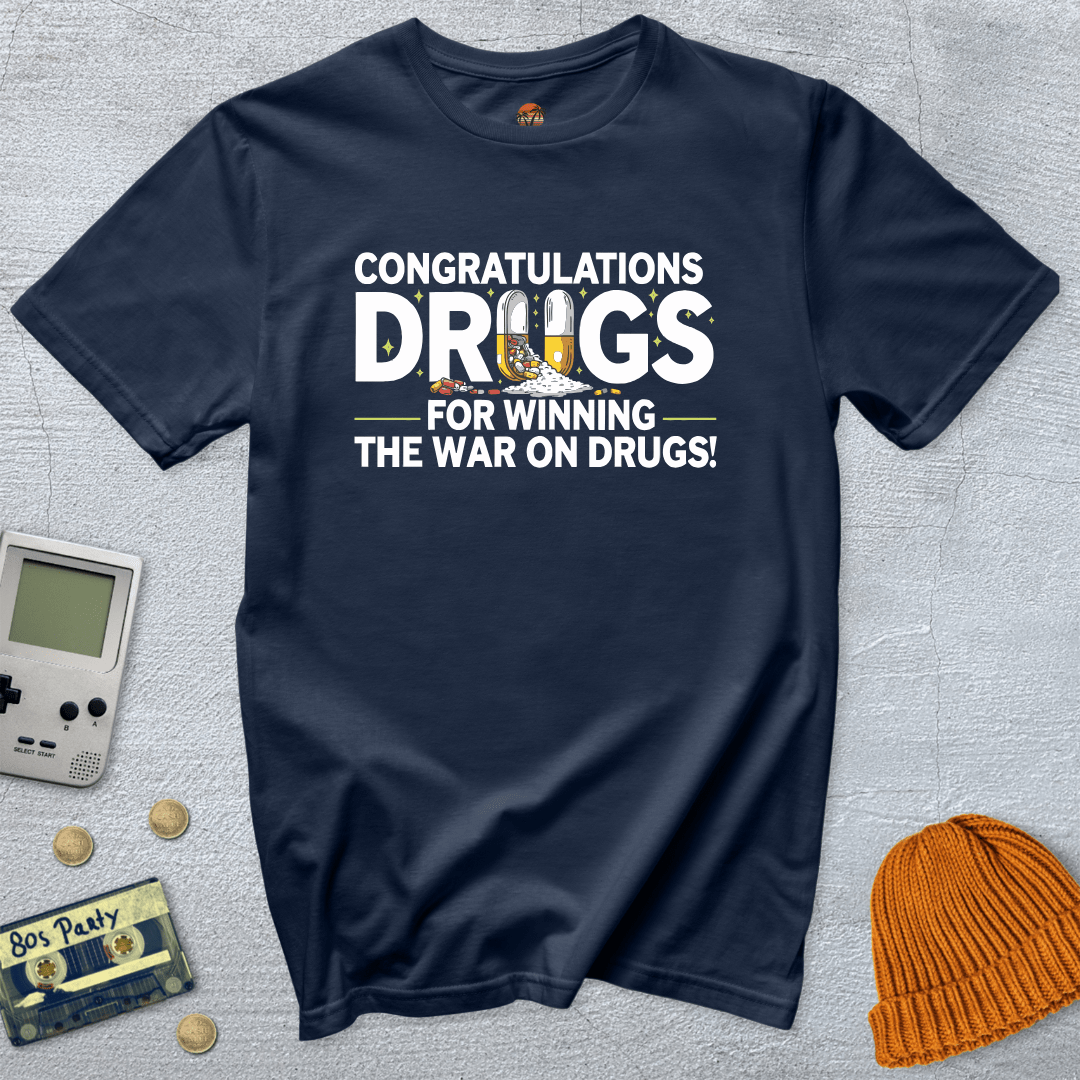 Printify T-Shirts Navy / S War on Drugs - Shirt