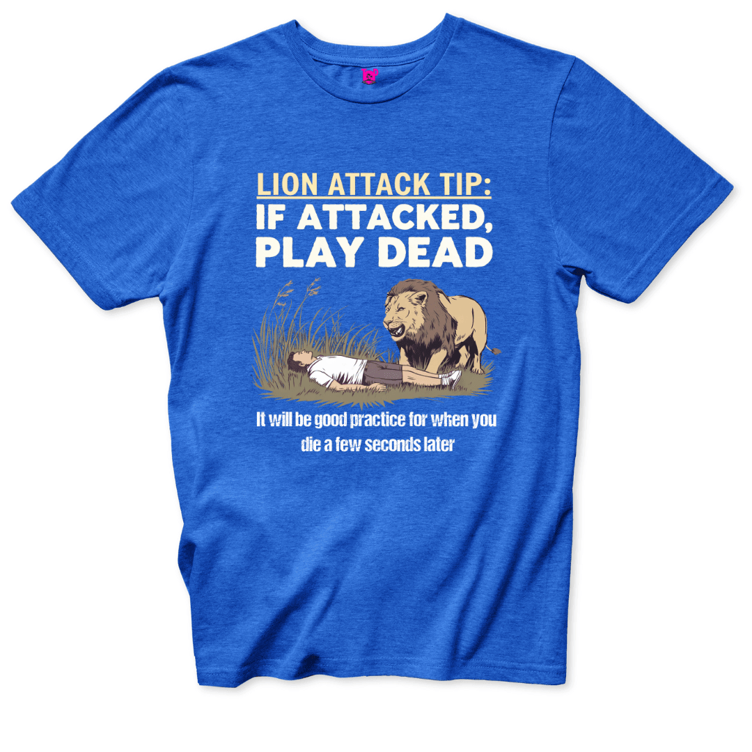 Lion Attack Tip T-Shirt - Throwback Paradise