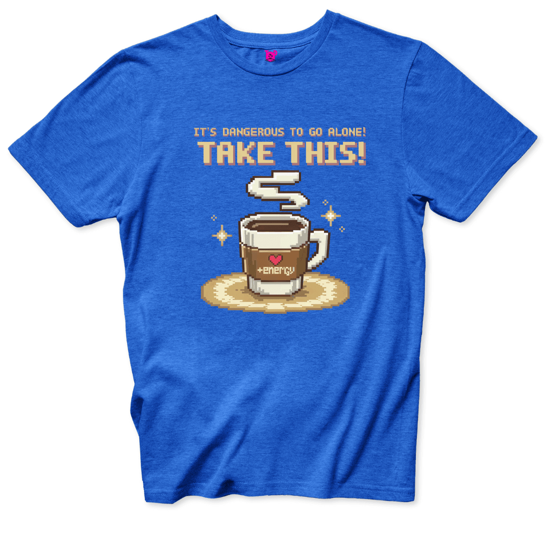 Power - Up Coffee T-Shirt - Throwback Paradise