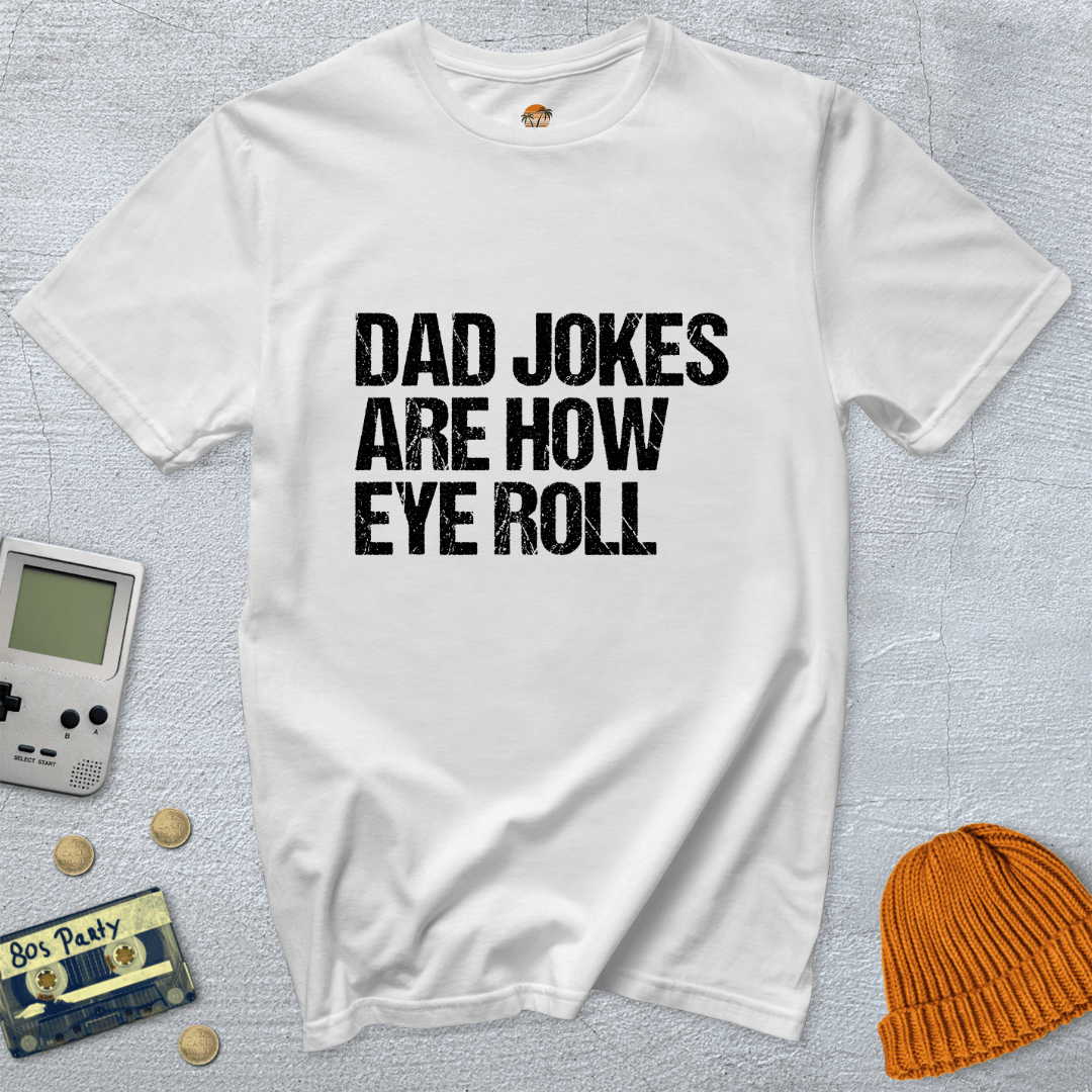 Printify T-Shirts White / S Dad Jokes - Shirt