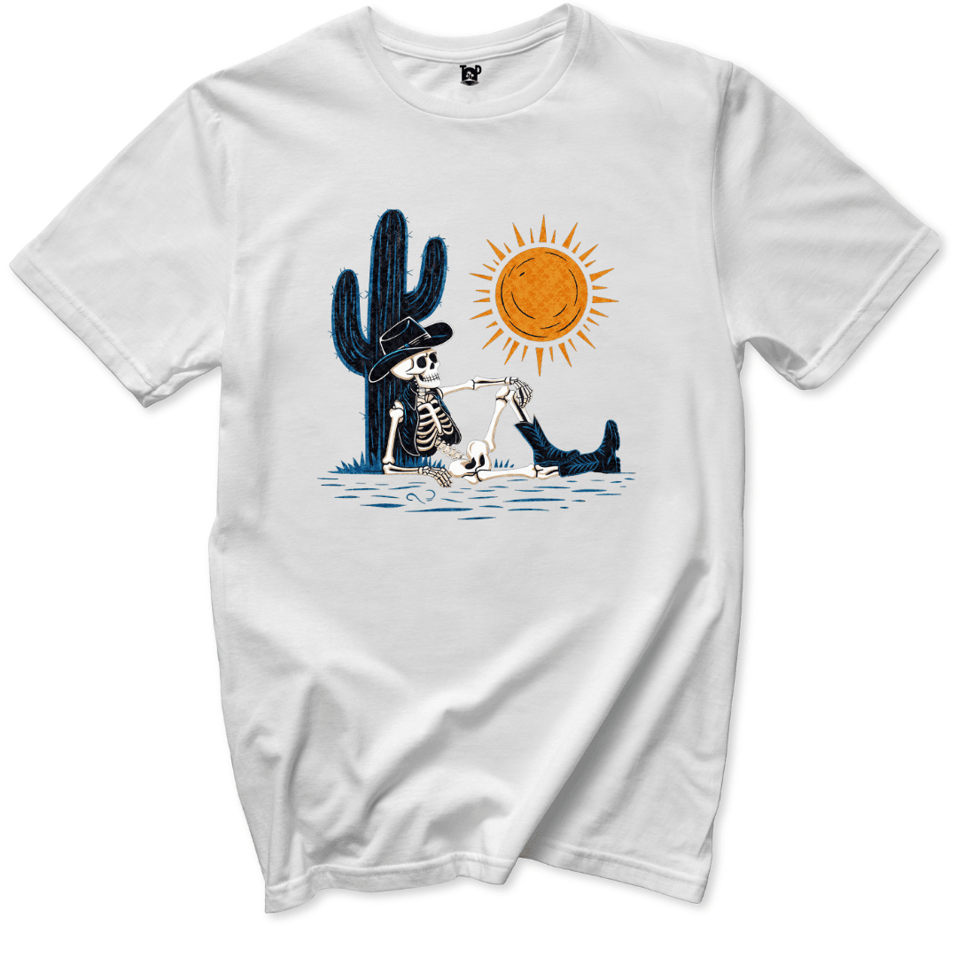 Desert Chill Skeleton T-Shirt - Throwback Paradise