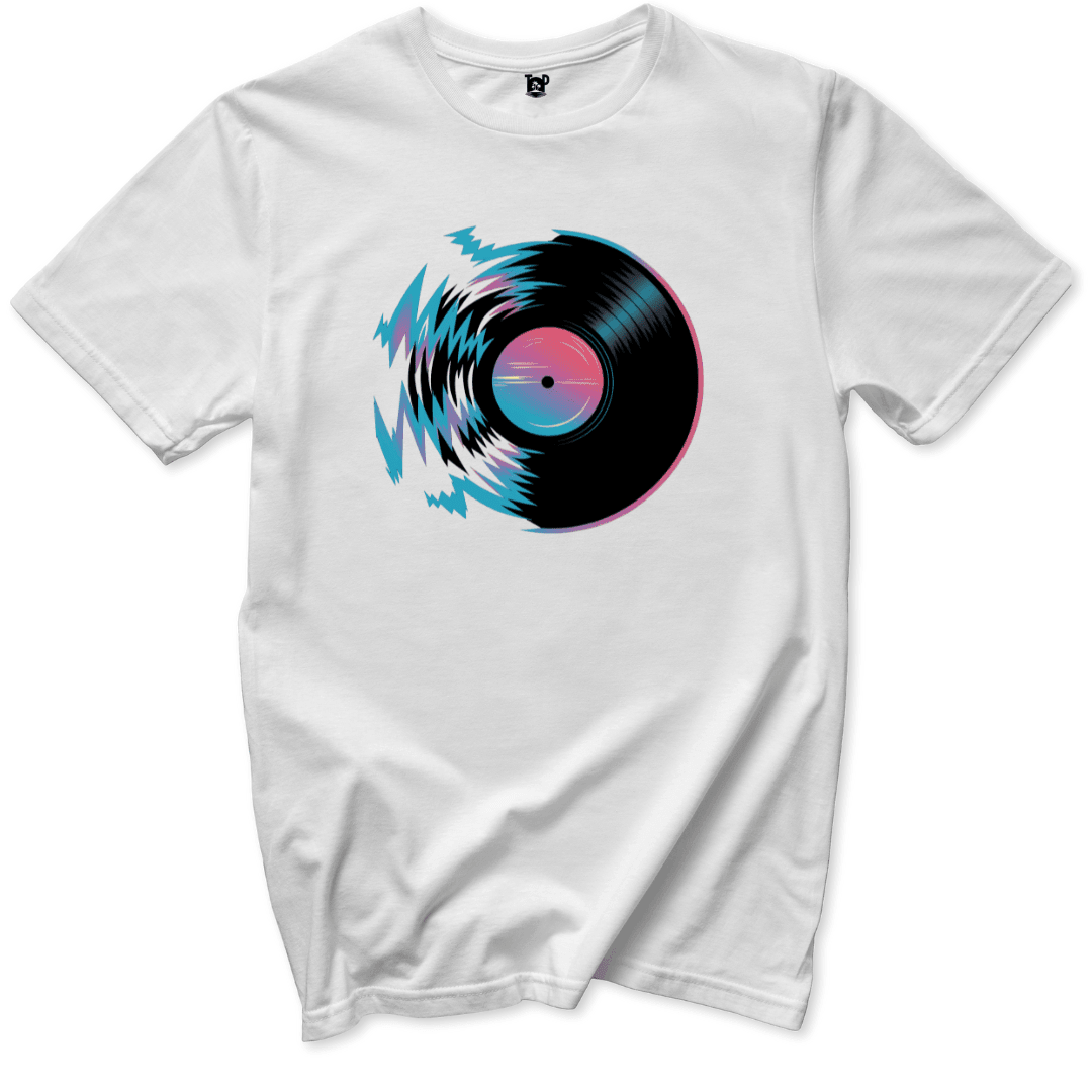 Electric Record Design T-Shirt - Throwback Paradise