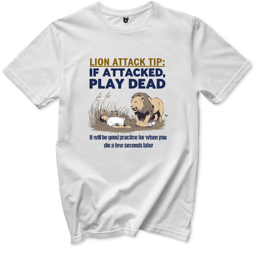Lion Attack Tip T-Shirt - Throwback Paradise