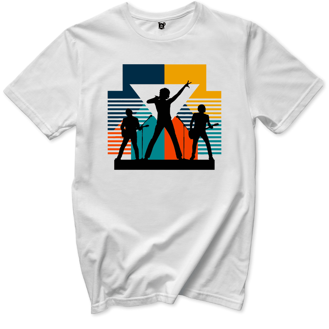 Rock Band Silhouette T-Shirt - Throwback Paradise