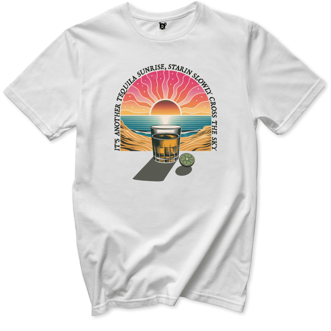 Tequila Sunrise Vibes T-Shirt - Throwback Paradise