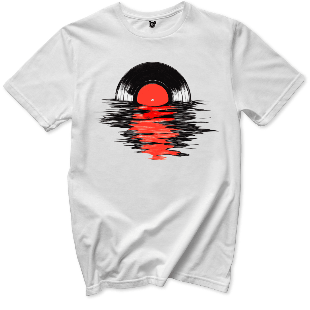 Vinyl Sunset T-Shirt - Throwback Paradise