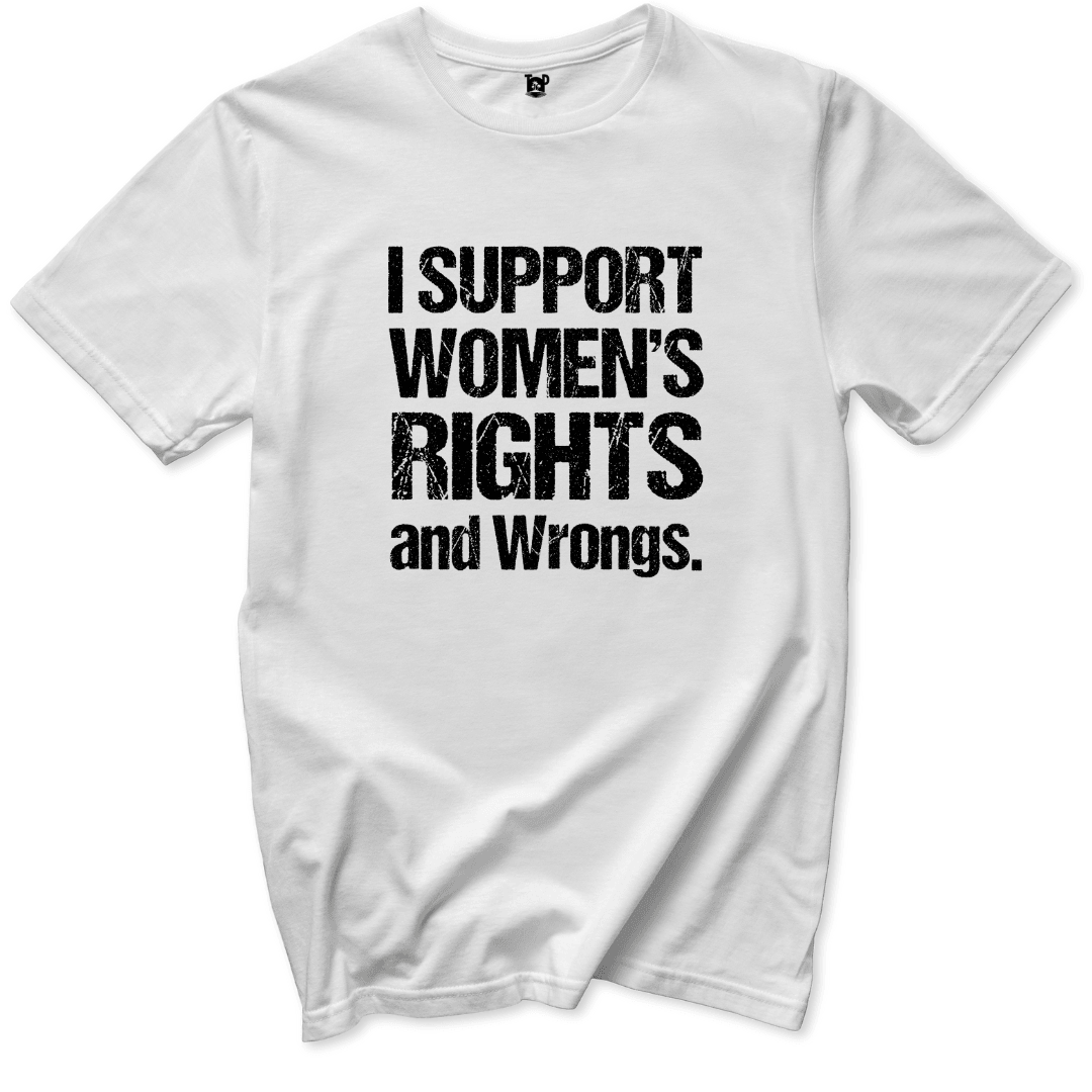 Women's Rights and Wrongs T-Shirt - Throwback Paradise