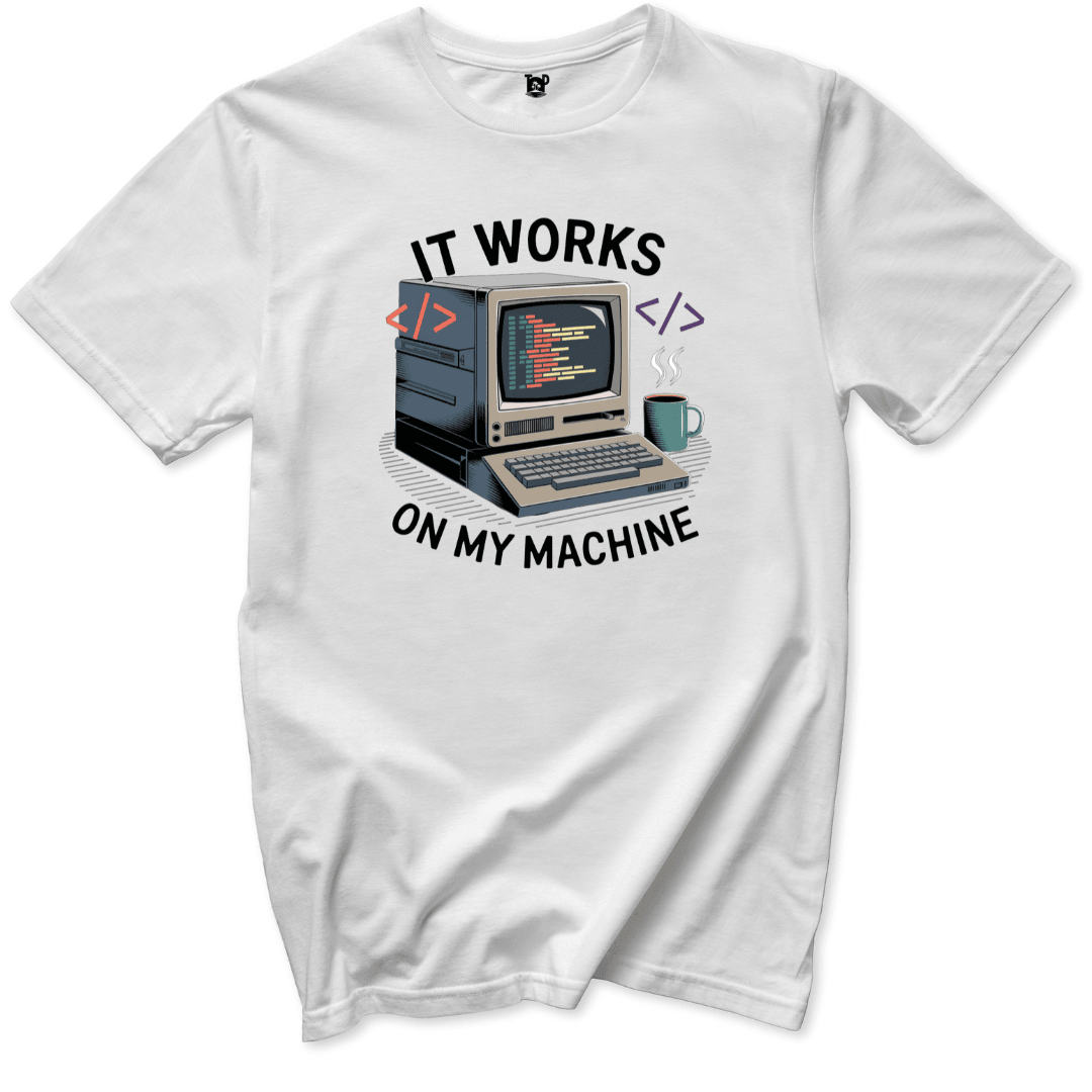 Works on my Computer T-Shirt - Throwback Paradise