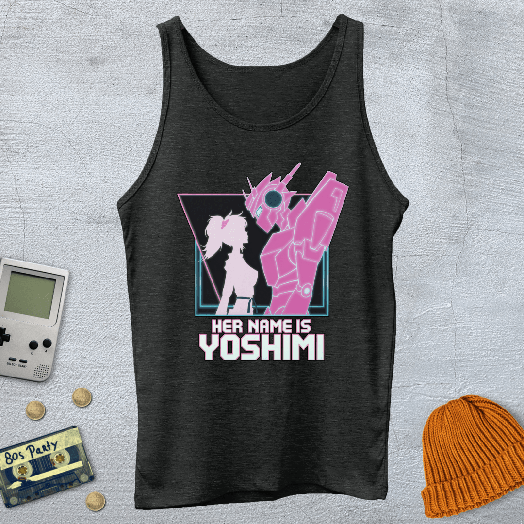 Printify Tank Top Pink Robots - Tank Top
