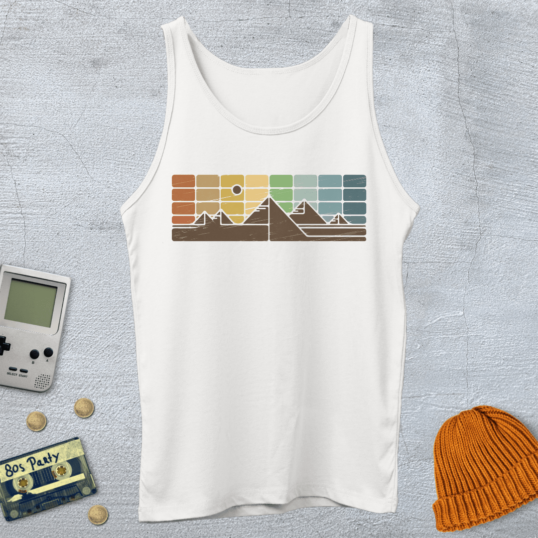 Printify Tank Top Retro Mountain Horizon - Tank Top