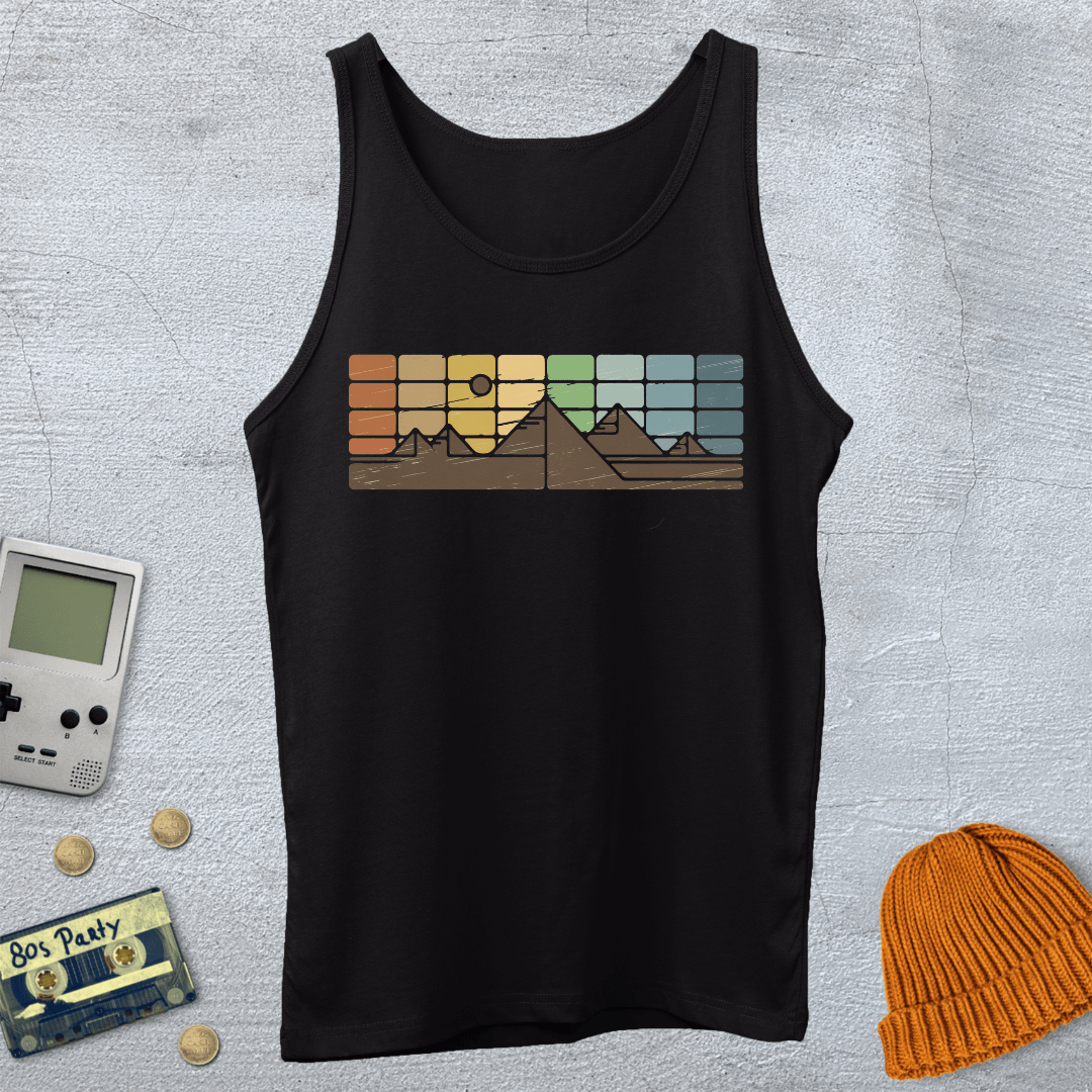 Printify Tank Top Retro Mountain Horizon - Tank Top