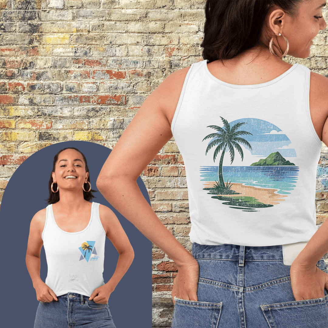 Printify Tank Top Vintage Beach Vibes - Tank Top