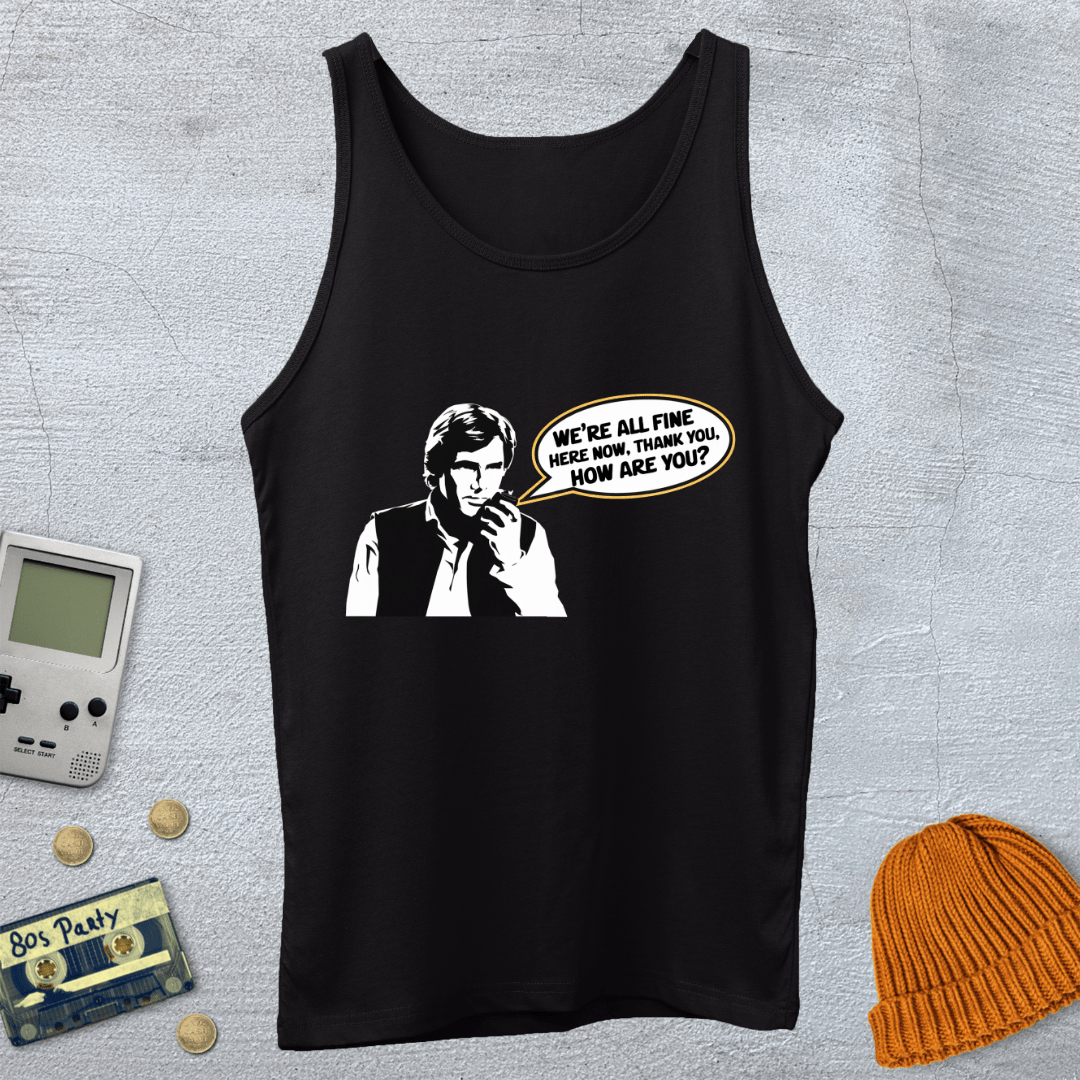 Printify Tank Top XS / Black All Fine - Tank Top