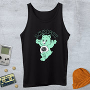 Printify Tank Top XS / Black Anxiety Bear - Tank Top
