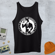 Printify Tank Top XS / Black Be Kind To Animals - Tank Top