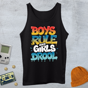 Printify Tank Top XS / Black Boys Rule - Tank Top