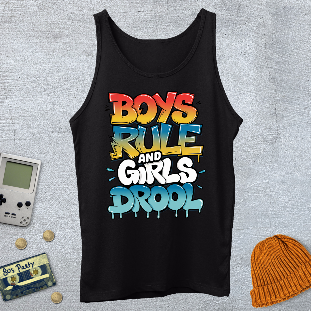 Printify Tank Top XS / Black Boys Rule - Tank Top