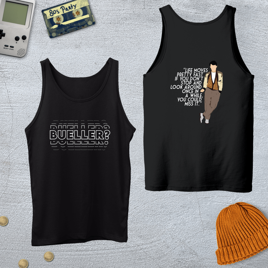 Printify Tank Top XS / Black Bueller - Tank Top