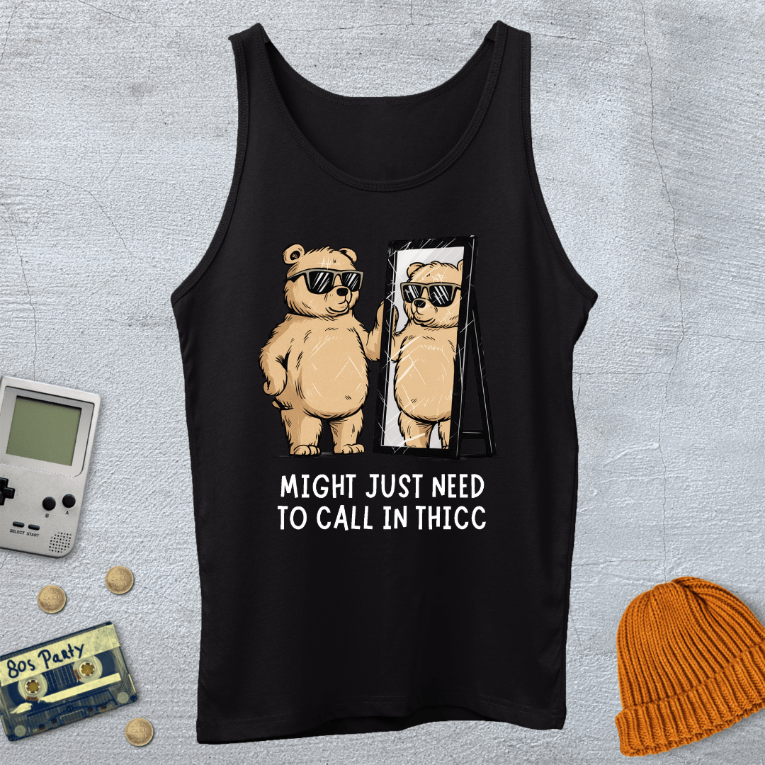 Printify Tank Top XS / Black Call in thicc - Tank Top