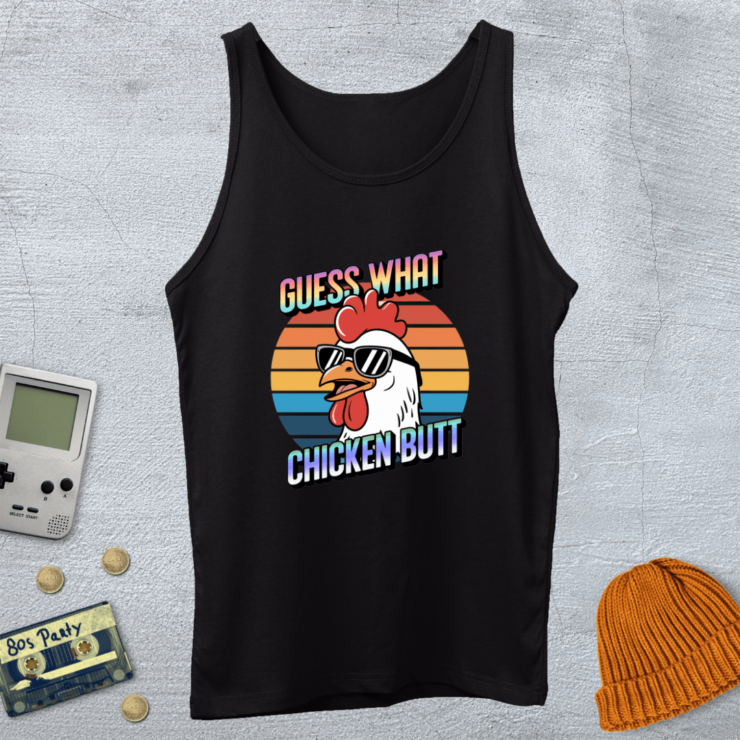 Printify Tank Top XS / Black ChickenButt - Tank Top