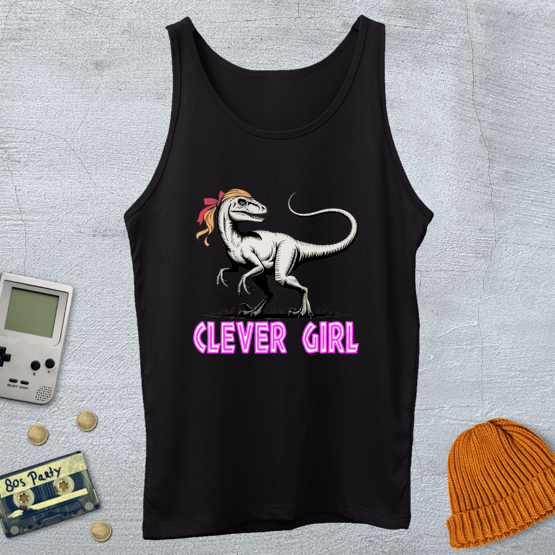 Printify Tank Top XS / Black Clever Girl - Tank Top