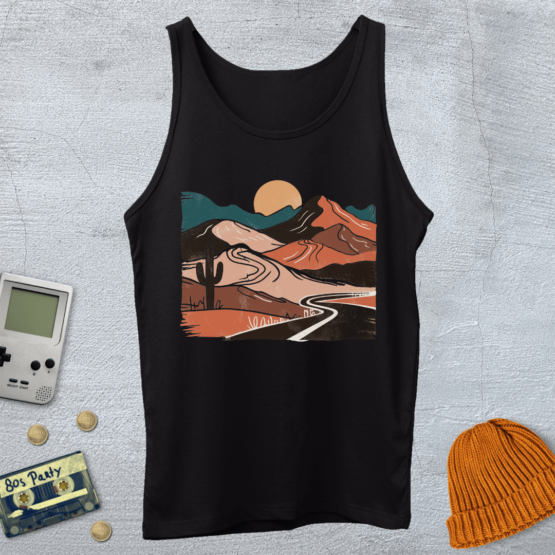 Printify Tank Top XS / Black Desert landscape - Tank Top
