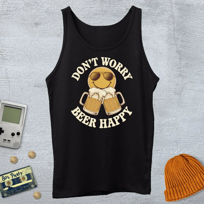 Don't Worry Beer Happy - Tank Top - Throwback Paradise