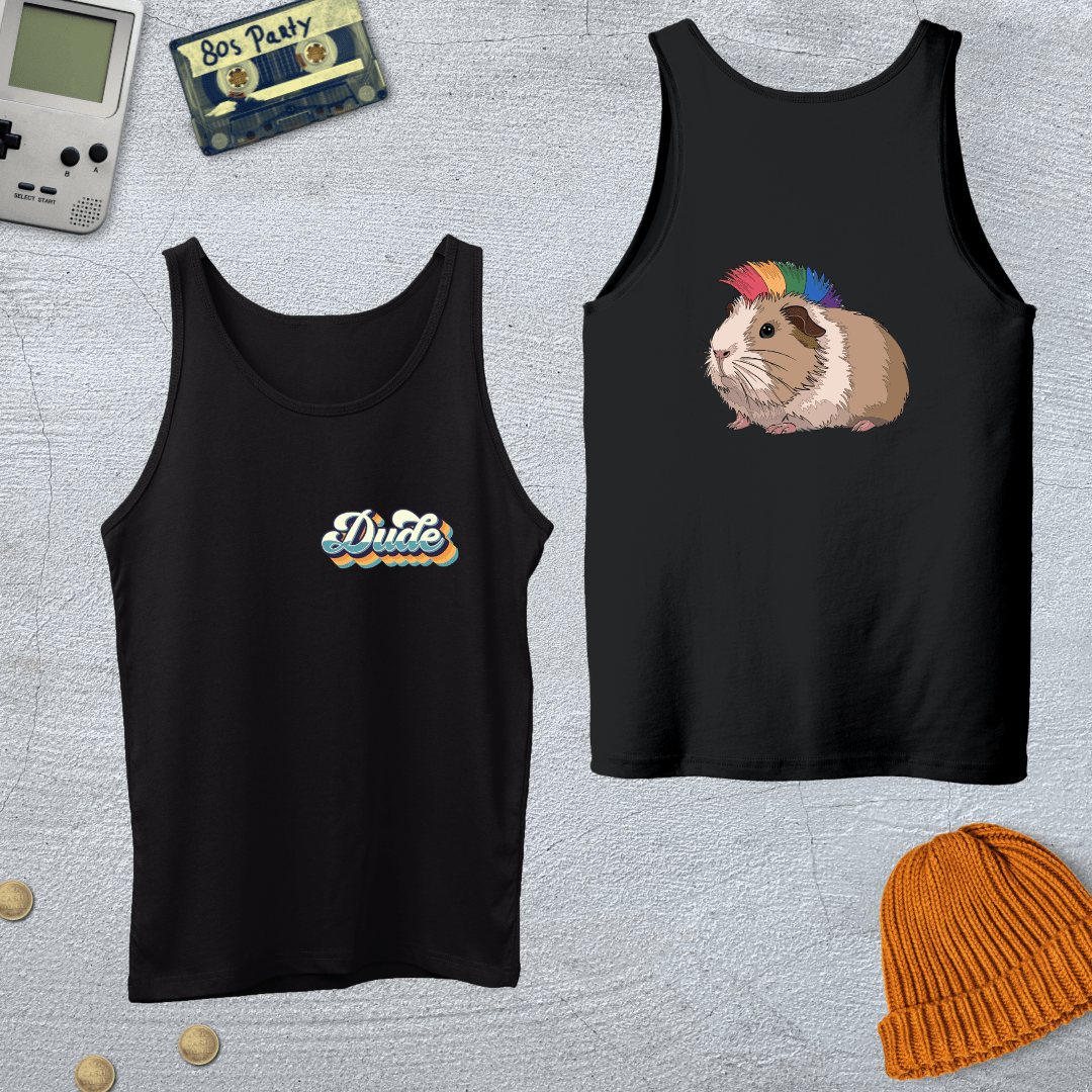 Printify Tank Top XS / Black Dude - Tank Top