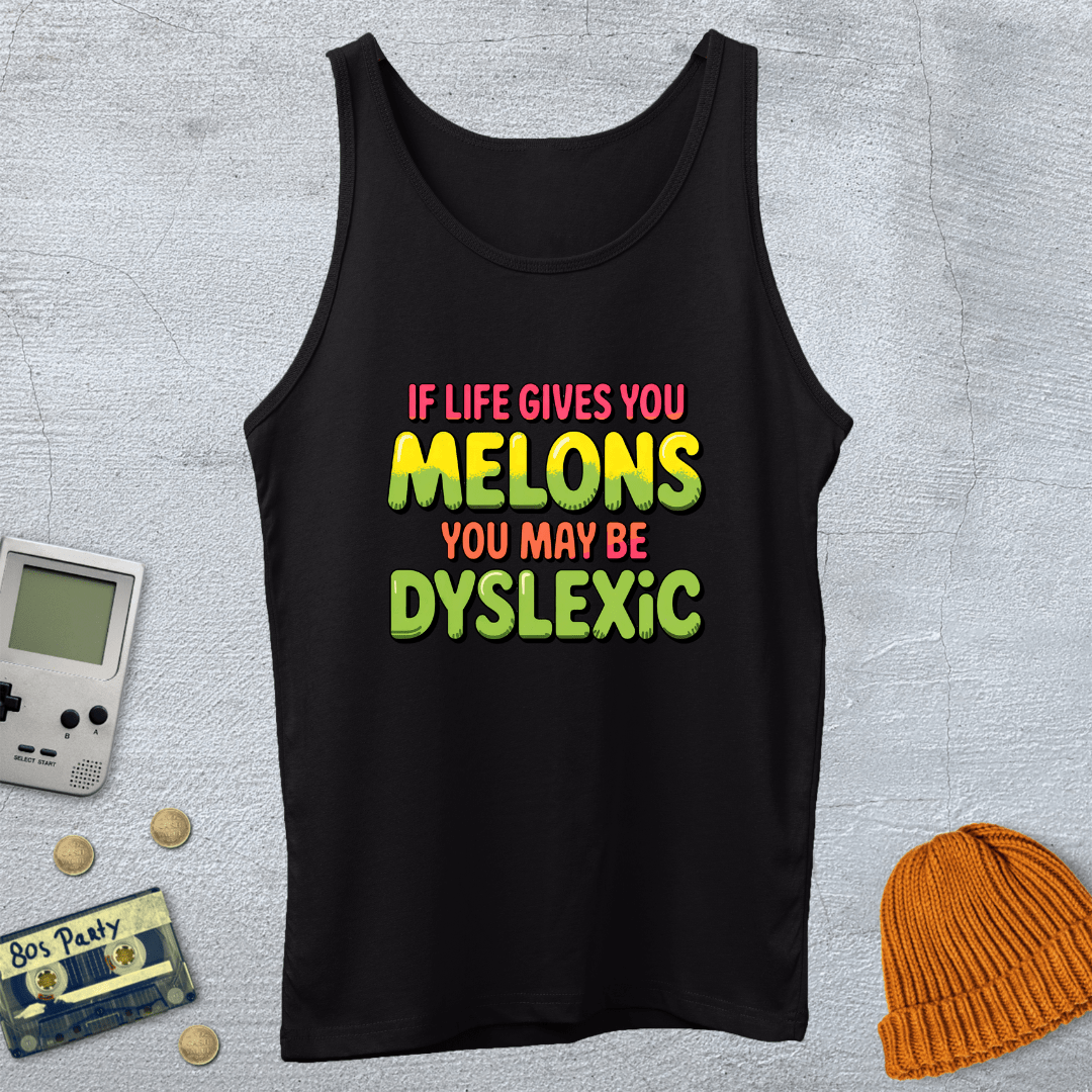 Printify Tank Top XS / Black Dyslexic - Tank Top