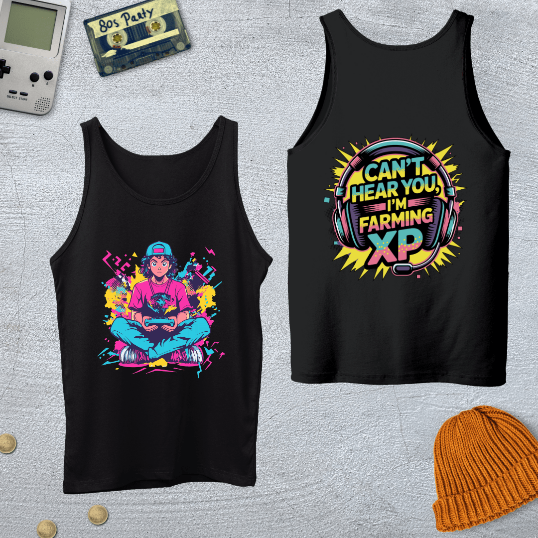 Printify Tank Top XS / Black Farming XP - Tank Top