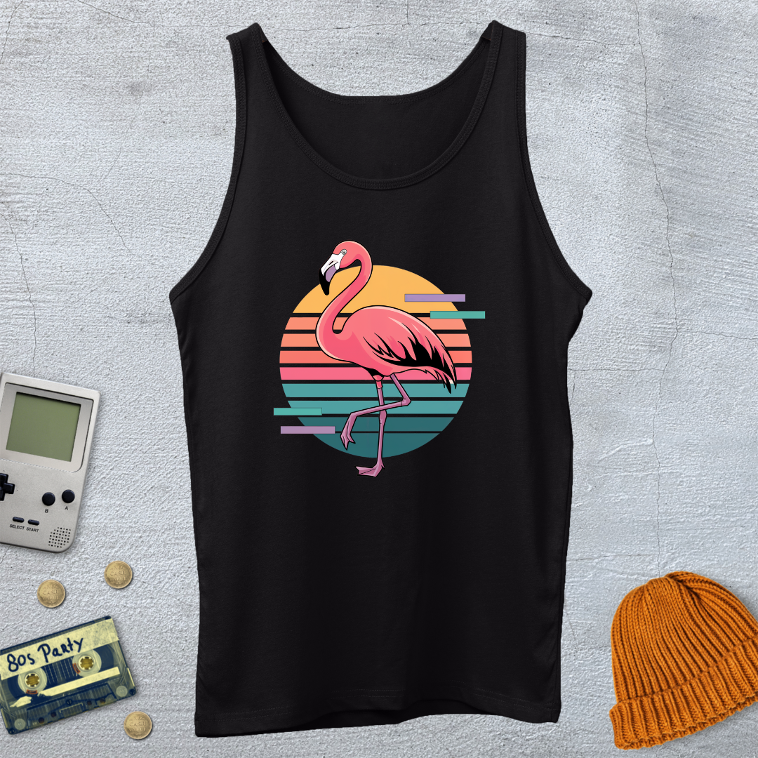 Printify Tank Top XS / Black Flamingo - Tank Top