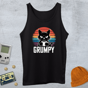 Printify Tank Top XS / Black Grumpy - Tank Top